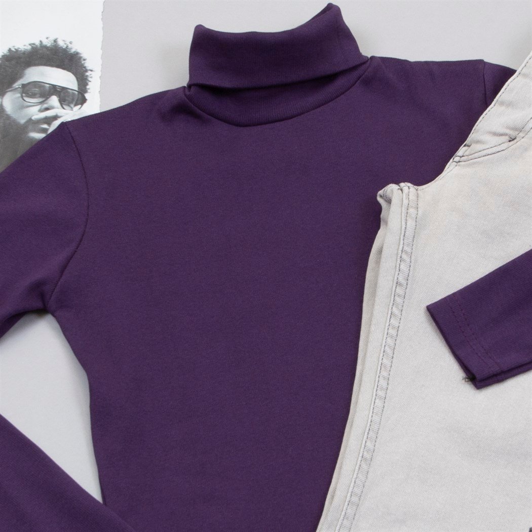 Mor Boğazlı Kazak Pantolon Bot Kombin