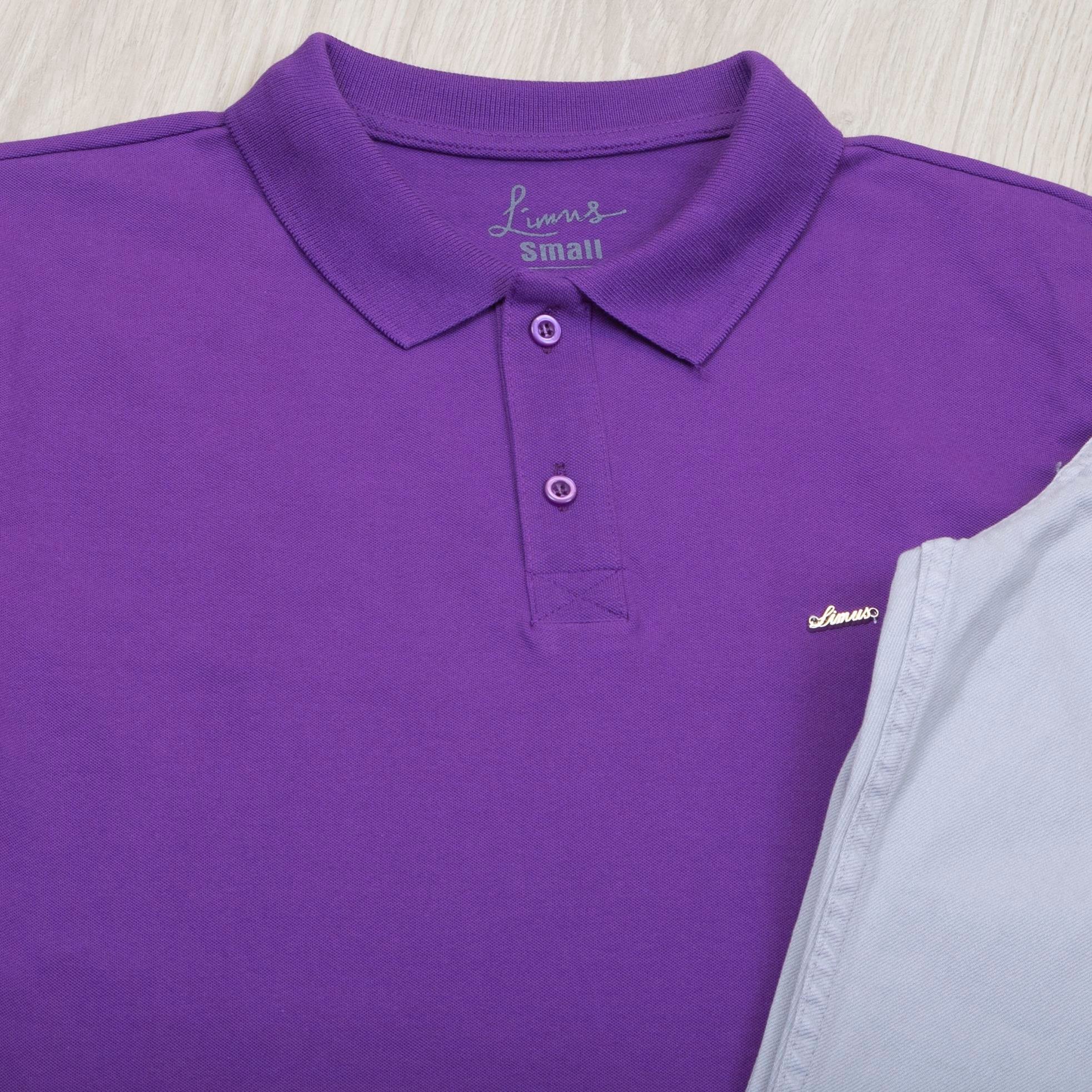 Mor Polo Yaka Tişört Pantolon Ayakkabı Kombin