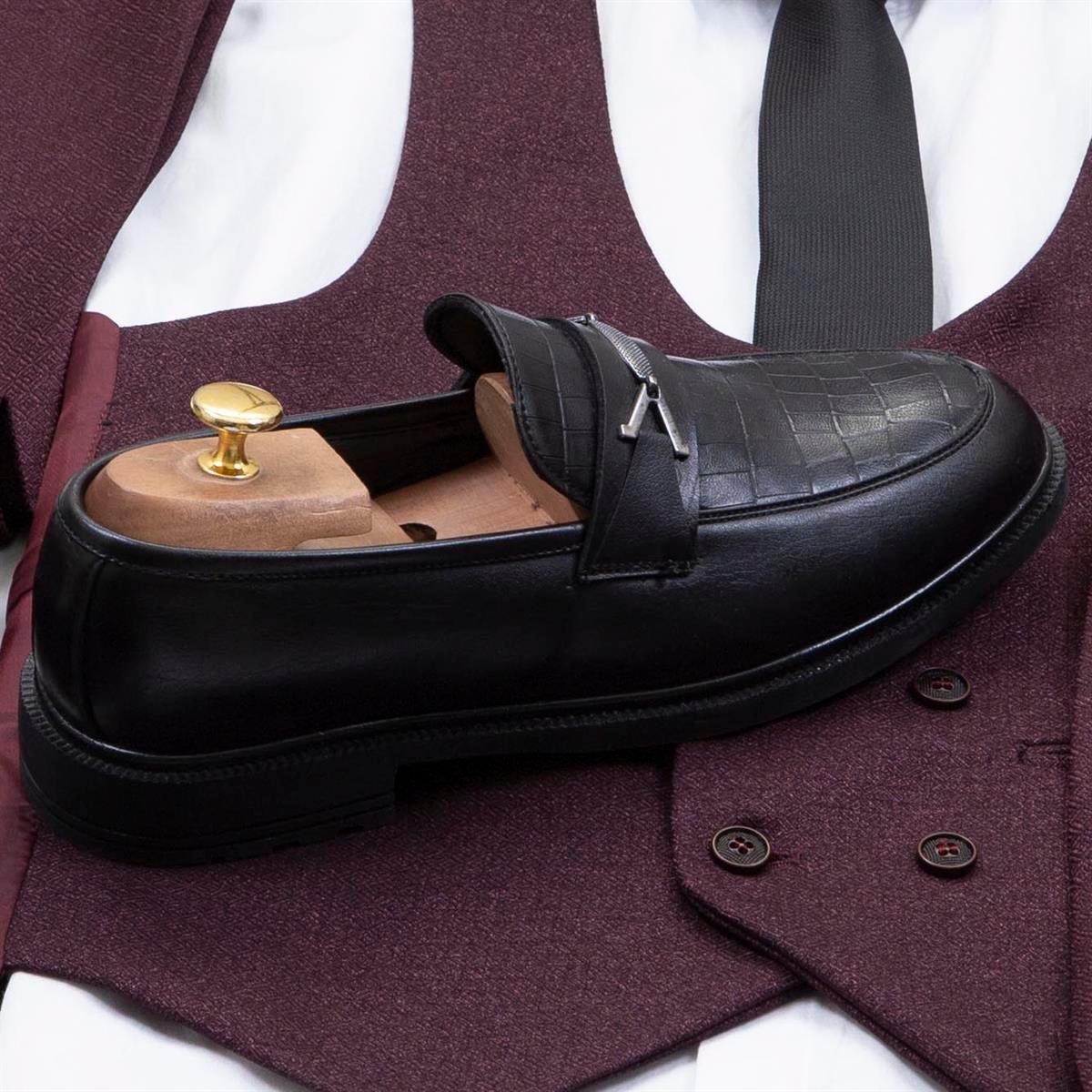 Mürdüm Takım Elbise Kombini