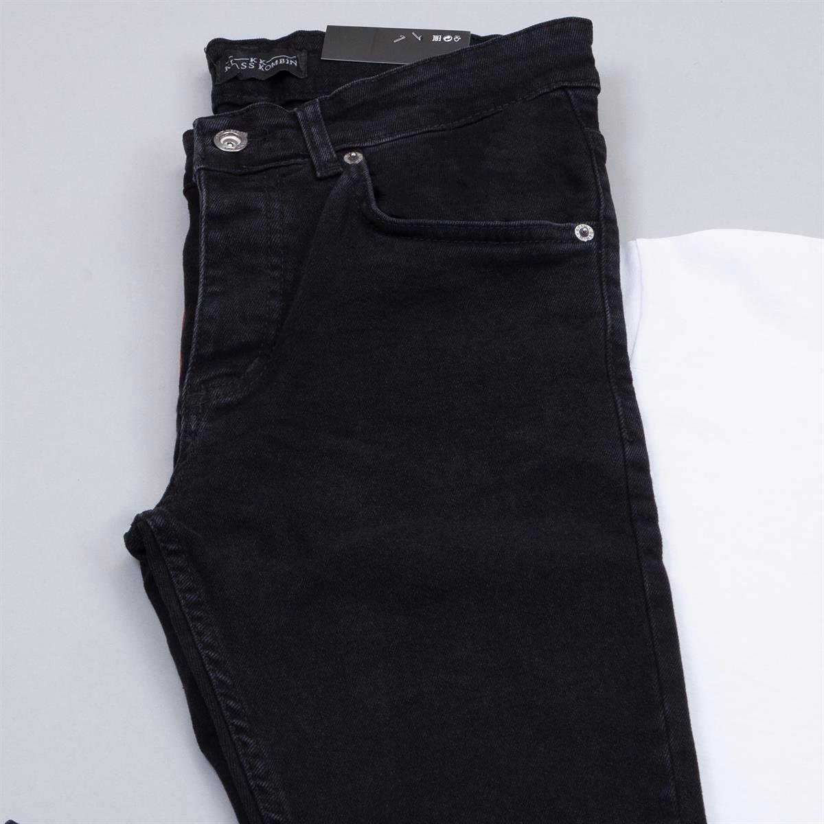 Oversize Baskılı Beyaz Tişört Pantolon Ayakkabı Kombin