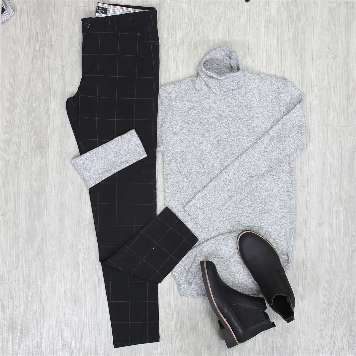 Pantolon Boğazlı Kazak Bot Kombini