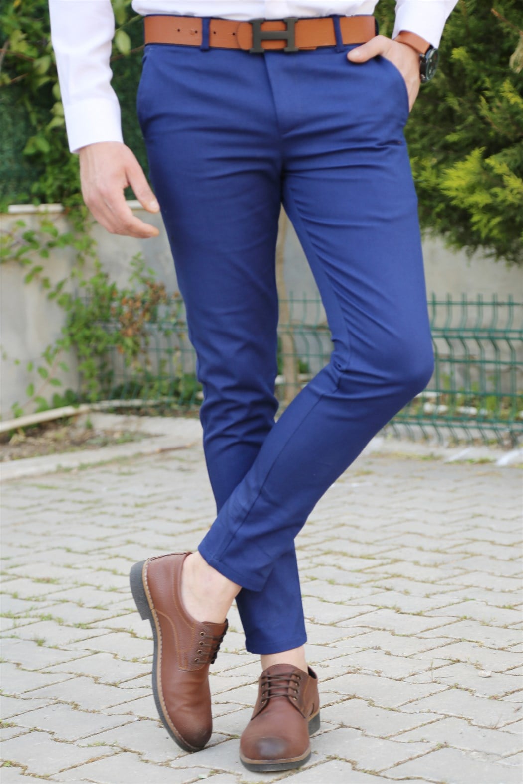 Parlement Mavi Kumaş Pantolon 