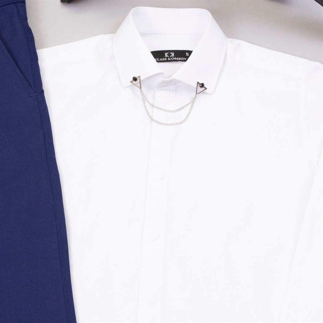 Parlement Mavi Pantolon Gömlek Ayakkabı Kombin