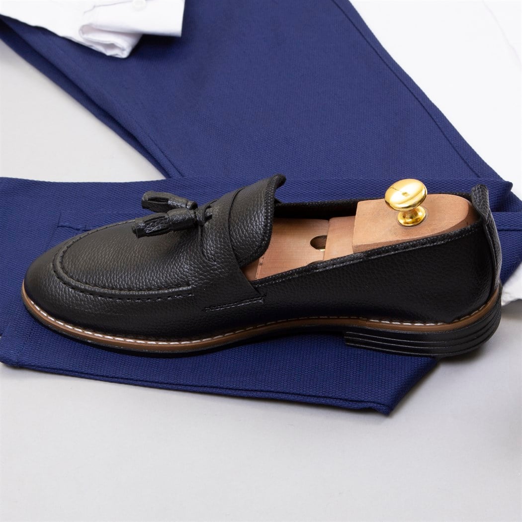 Parlement Mavi Pantolon Gömlek Ayakkabı Kombin