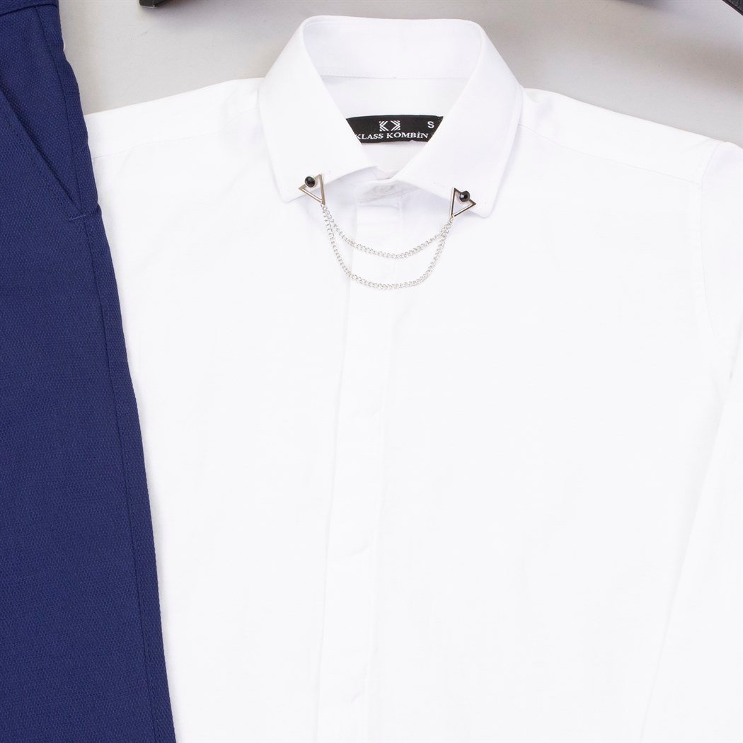 Parlement Mavi Pantolon Gömlek Ayakkabı Kombin