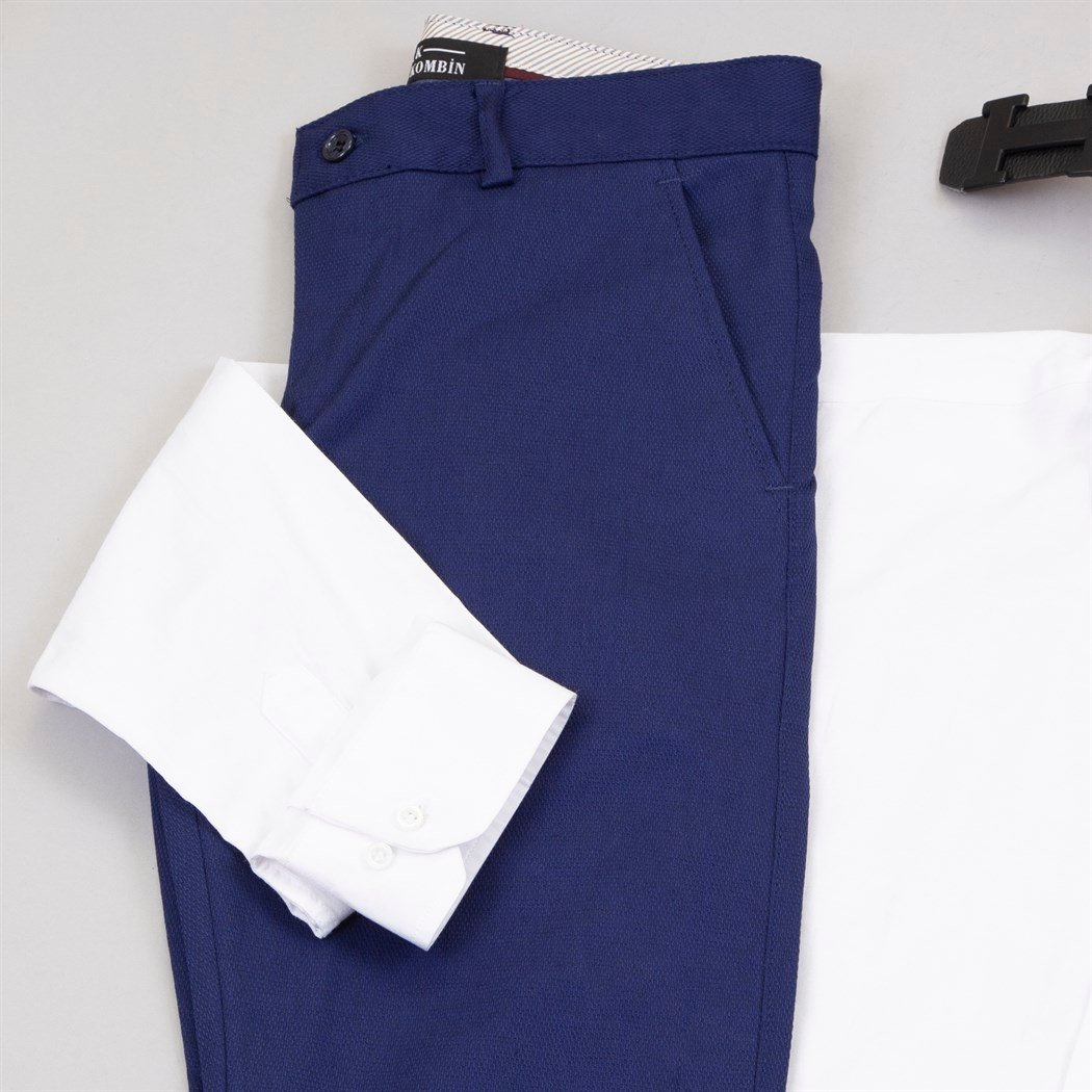 Parlement Mavi Pantolon Gömlek Ayakkabı Kombin