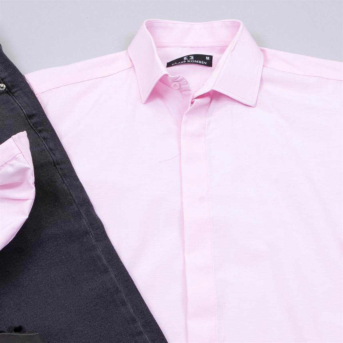 Pembe Gömlek Pantolon Ayakkabı Kombin