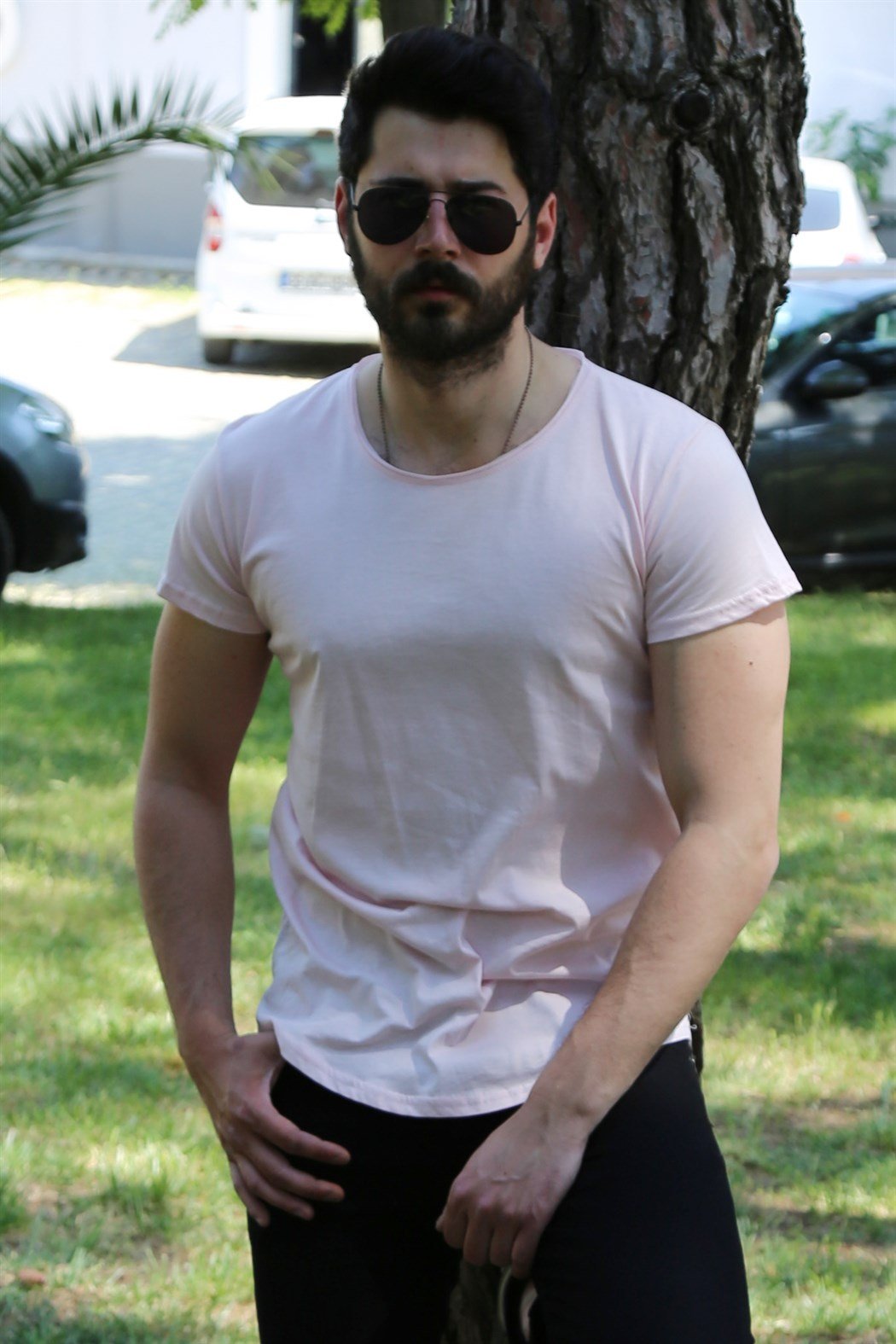 Pembe Oval Kesim Basic Tshirt