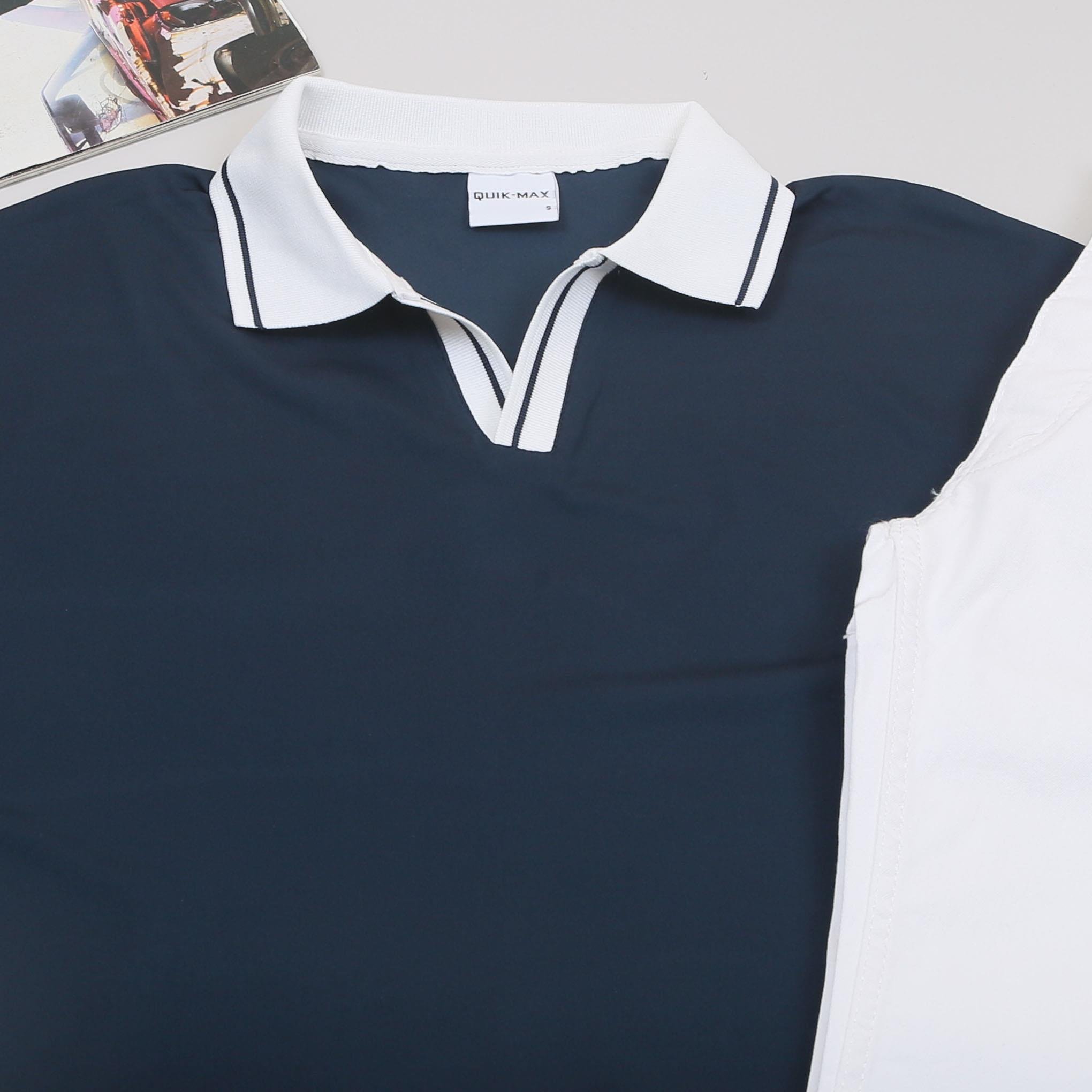 Petrol Mavisi Forma Kumaş Polo Yaka Tişört Pantolon Ayakkabı Kombin