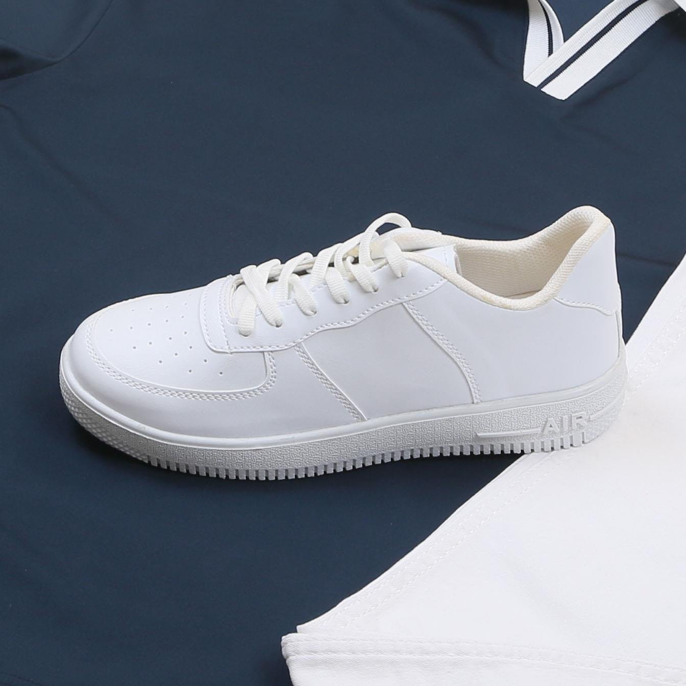 Petrol Mavisi Forma Kumaş Polo Yaka Tişört Pantolon Ayakkabı Kombin