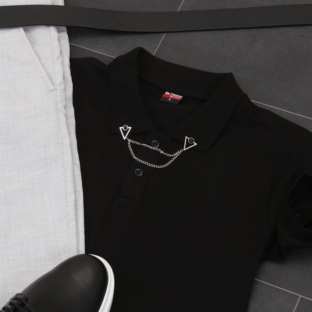 Polo Yaka T-Shirt Kumaş Pantolon Klasik Ayakkabı Koımbini 