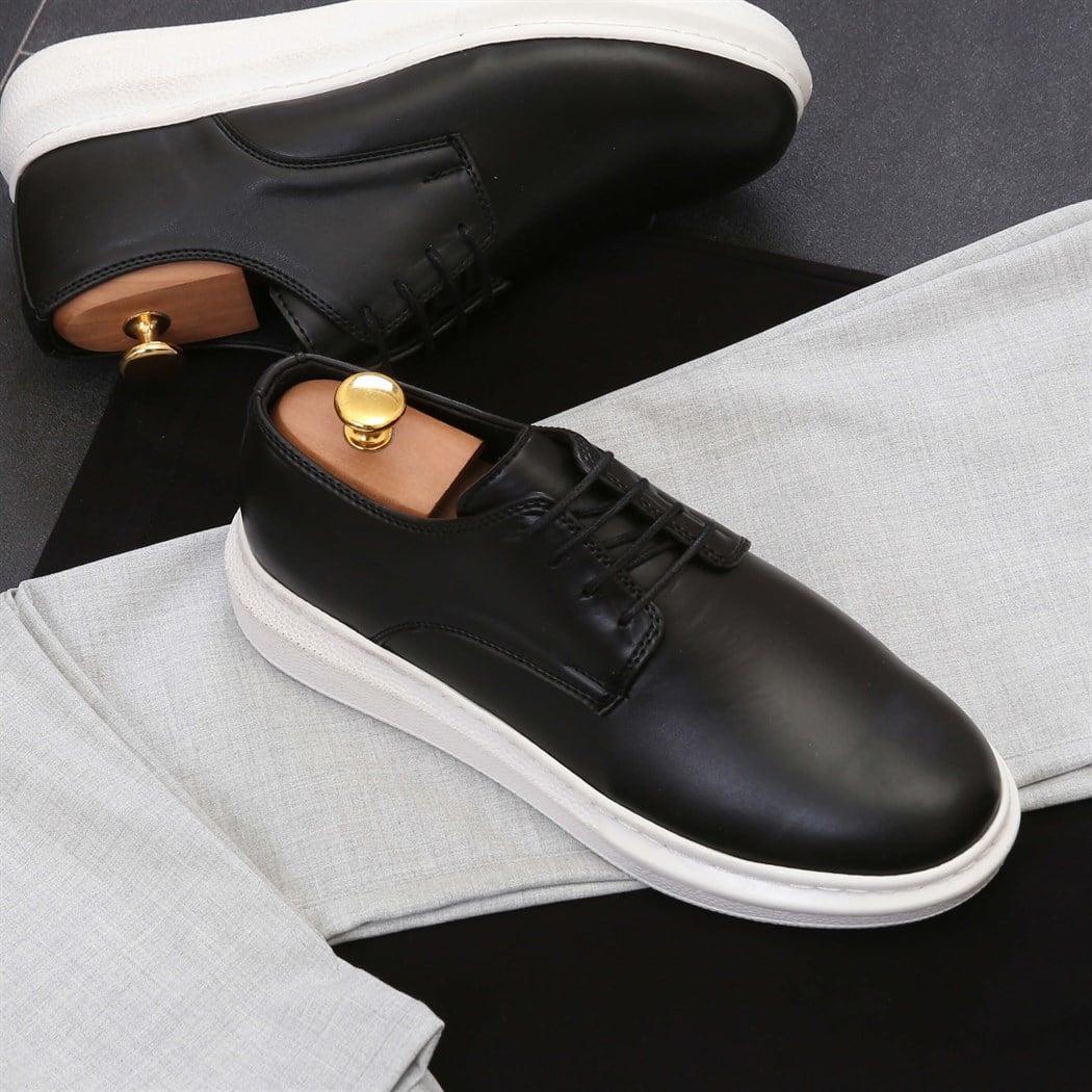 Polo Yaka T-Shirt Kumaş Pantolon Klasik Ayakkabı Koımbini 