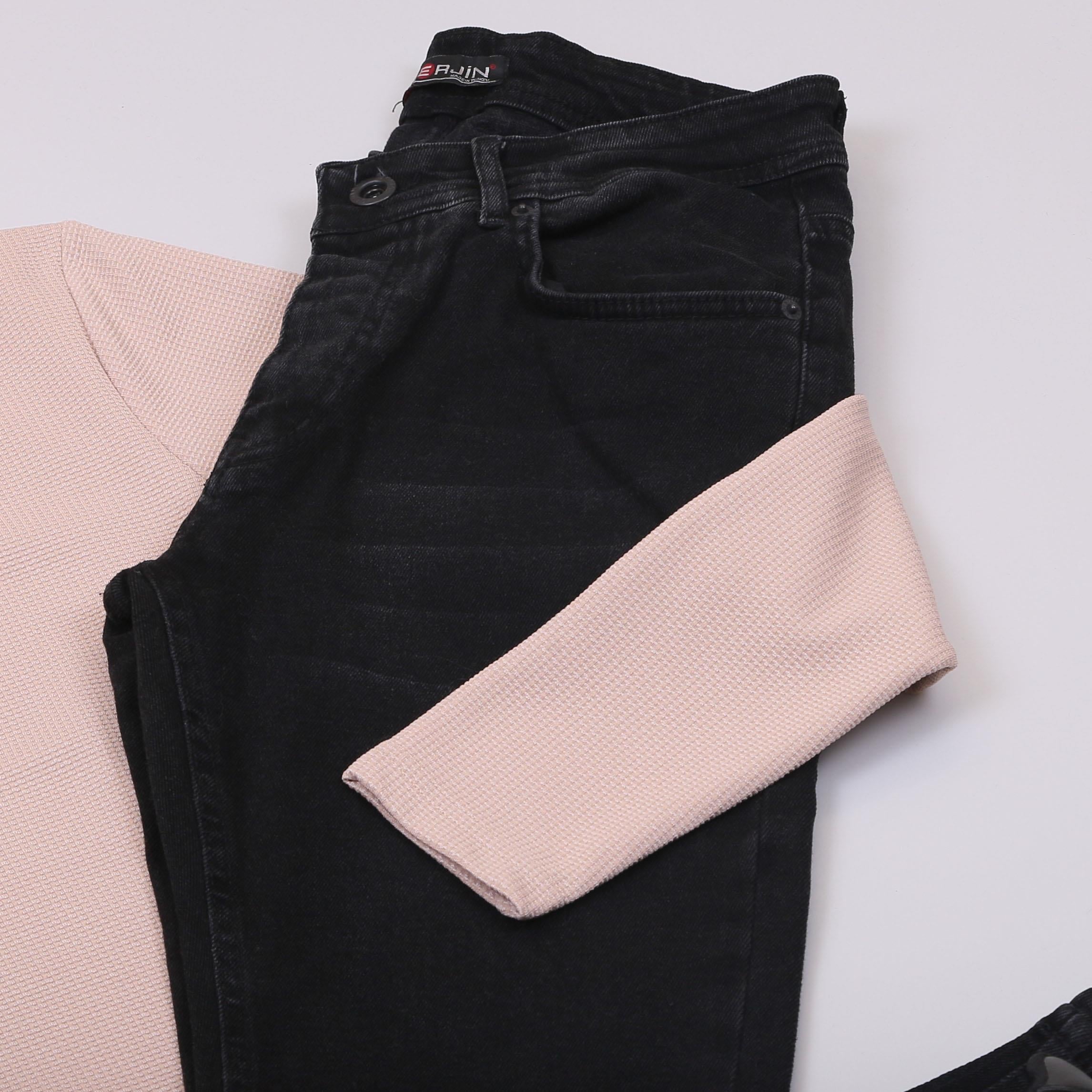 Pudra Kazak Pantolon Ayakkabı Kombin