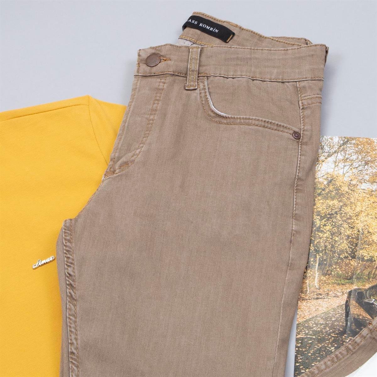 Sarı Polo Yaka Tişört Pantolon Ayakkabı Kombin