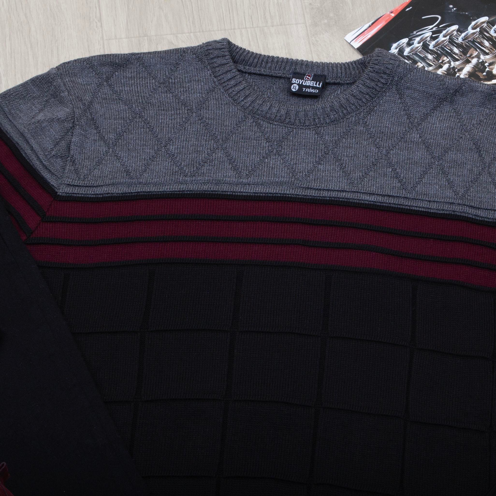 Şerit Detaylı Triko Kazak Pantolon Bot Kombin 