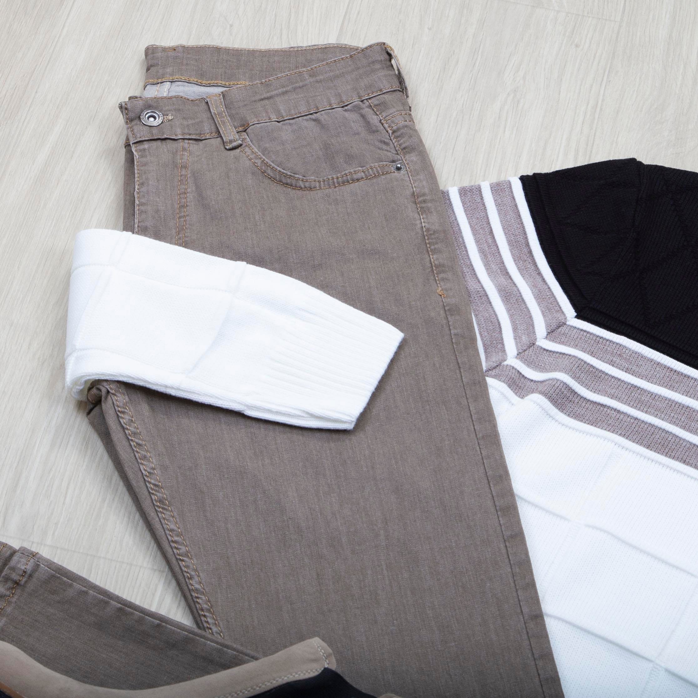 Şeritli Kazak Pantolon Bot Kombin