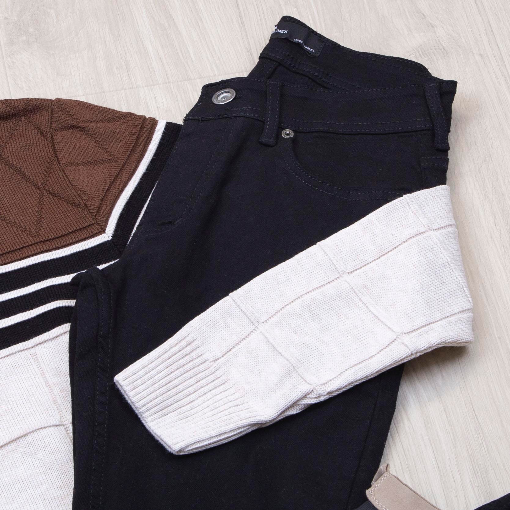 Şeritli Kazak Pantolon Bot Kombin