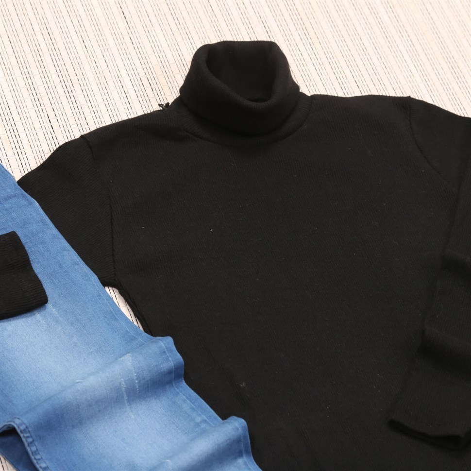 Siyah Balıkçı Kombin