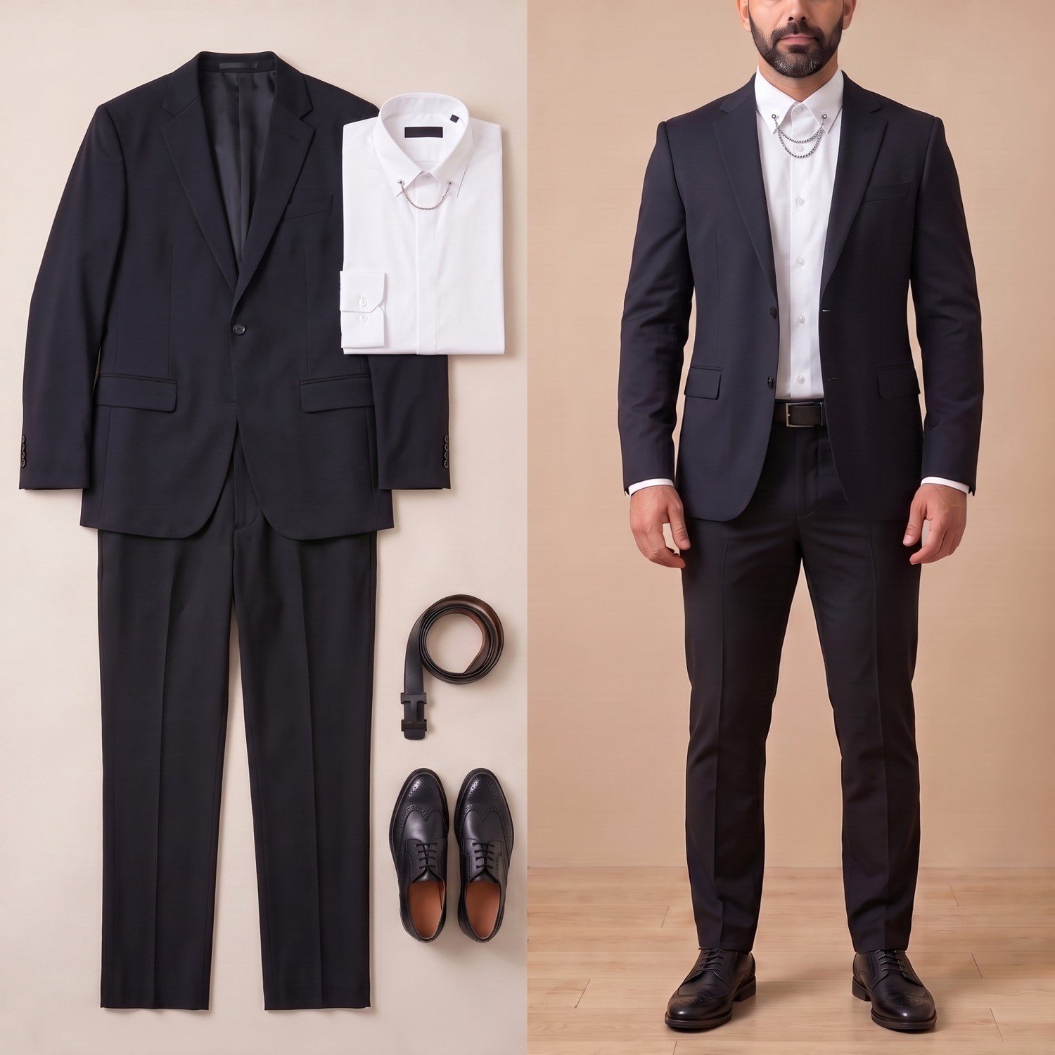 Siyah Blazer Ceket Kombini