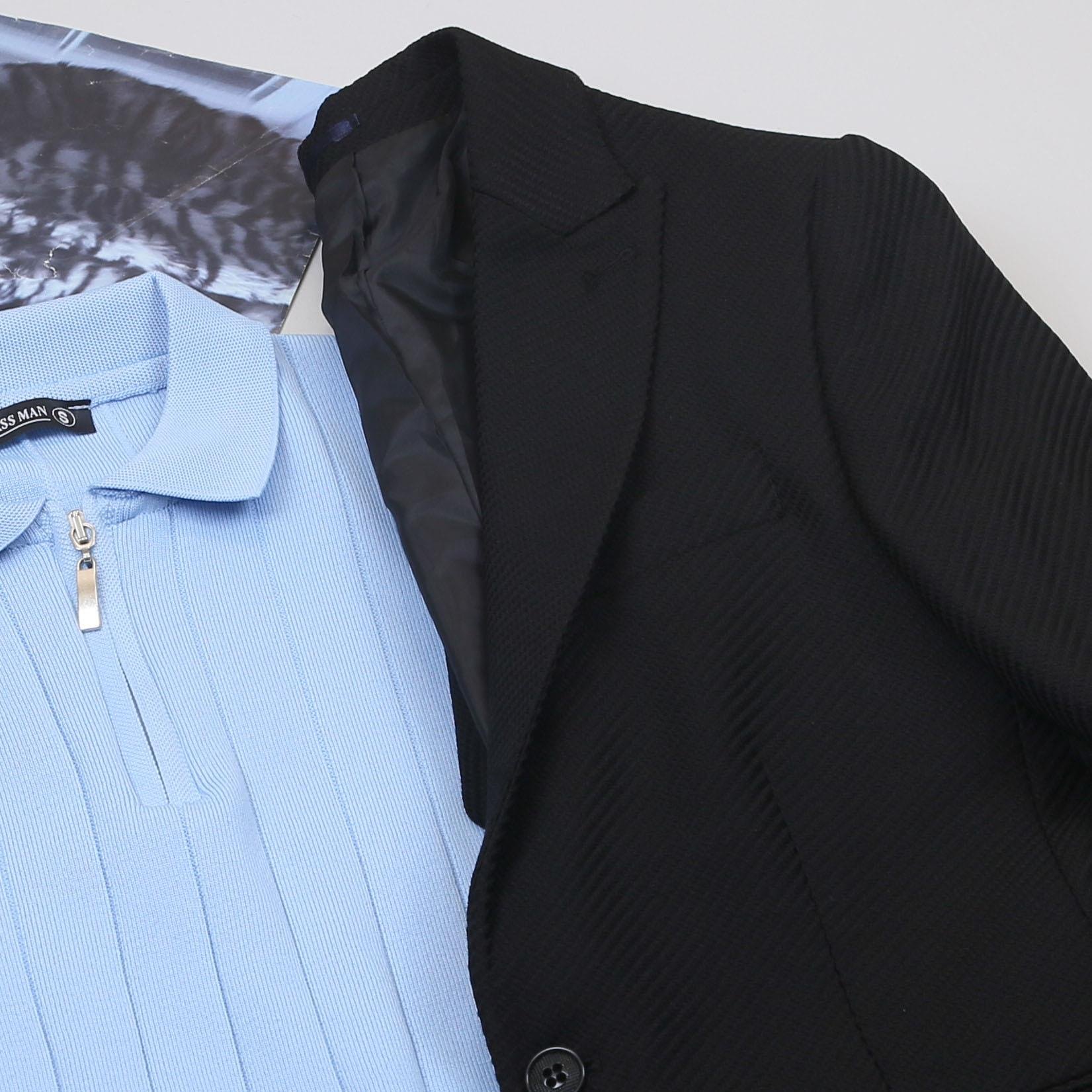 Siyah Blazer Ceket Triko Kazak Pantolon Ayakkabı Kombin