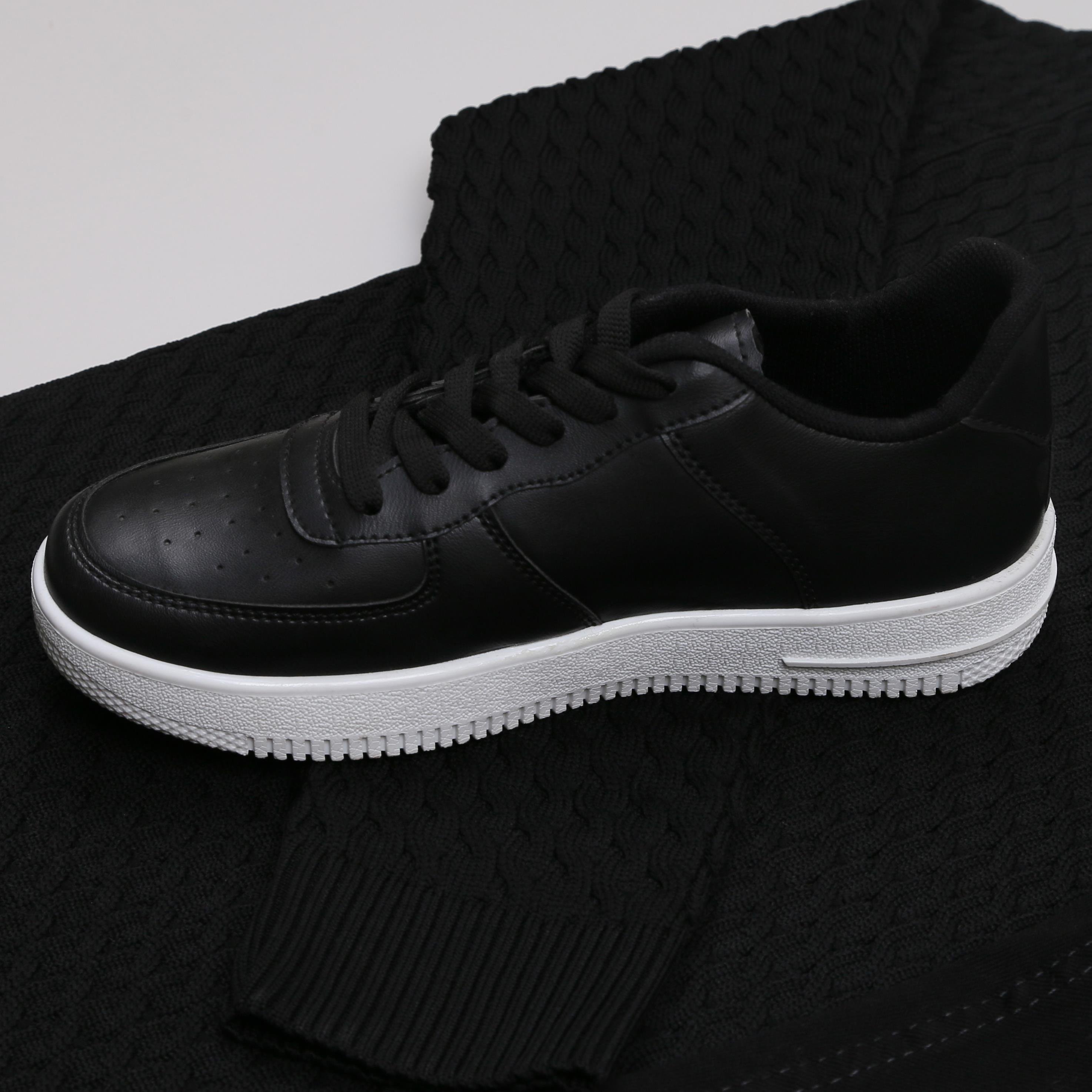 Siyah Boğazlı triko siyah kot Pantolon