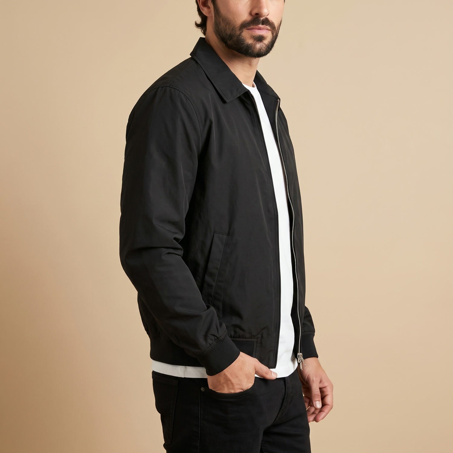 Siyah Bomber Ceket Erkek