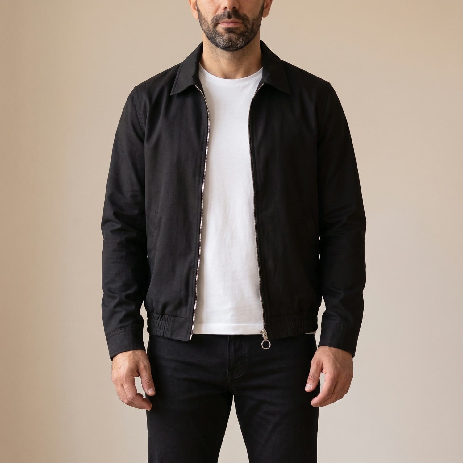 Siyah Bomber Ceket Erkek