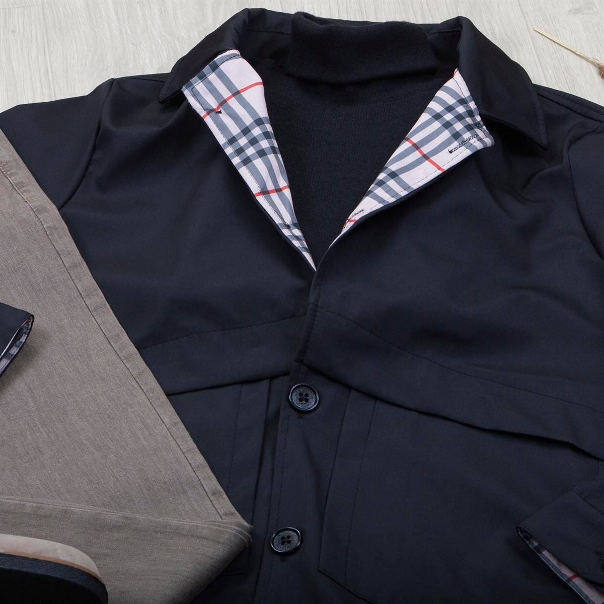 Siyah Ceket Boğazlı Body Pantolon Bot Kombin