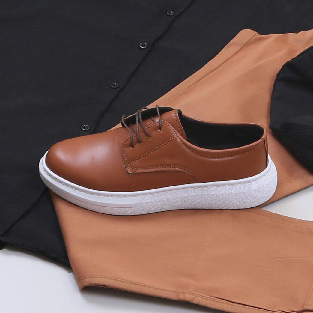 Siyah Çizgili Gömlek Pantolon Ayakkabı Kombin