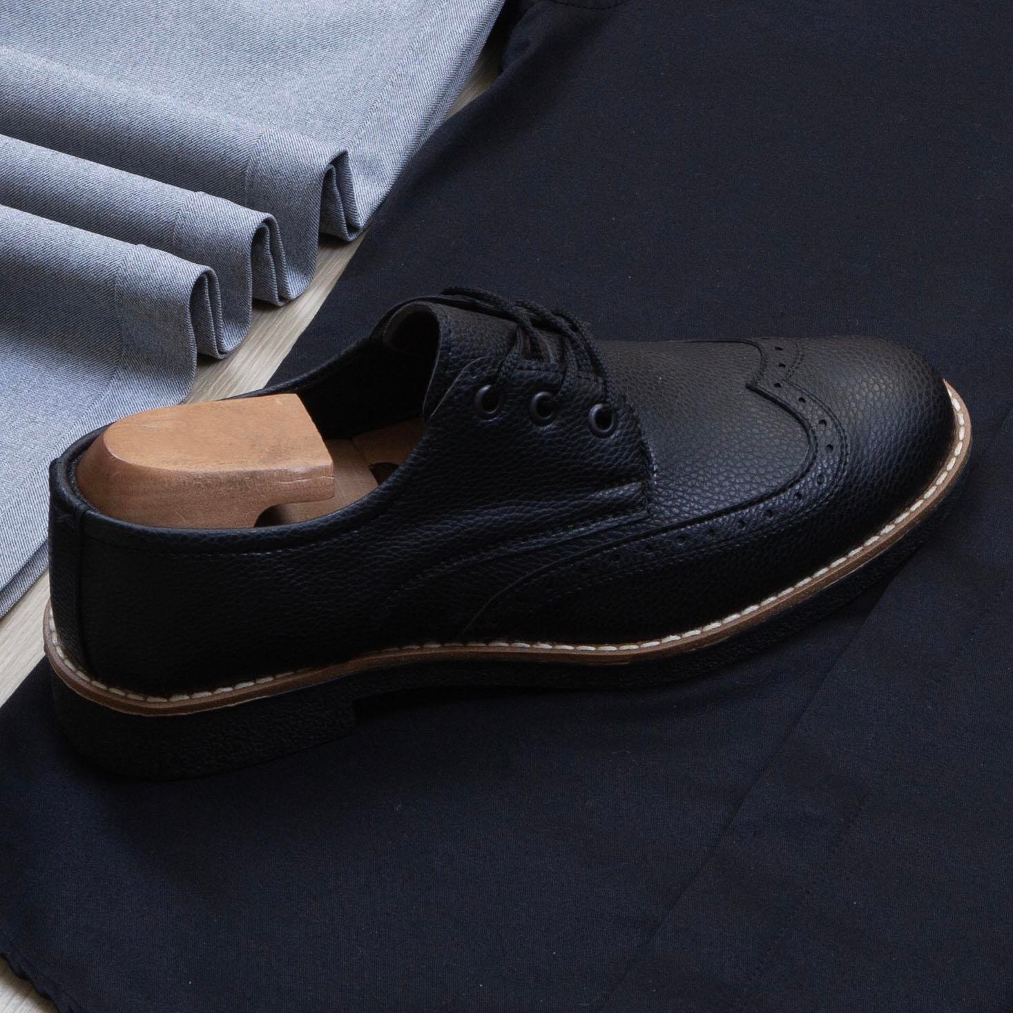 Siyah Dik Yaka Blazer Ceket Gömlek Pantolon Ayakkabı Kombin