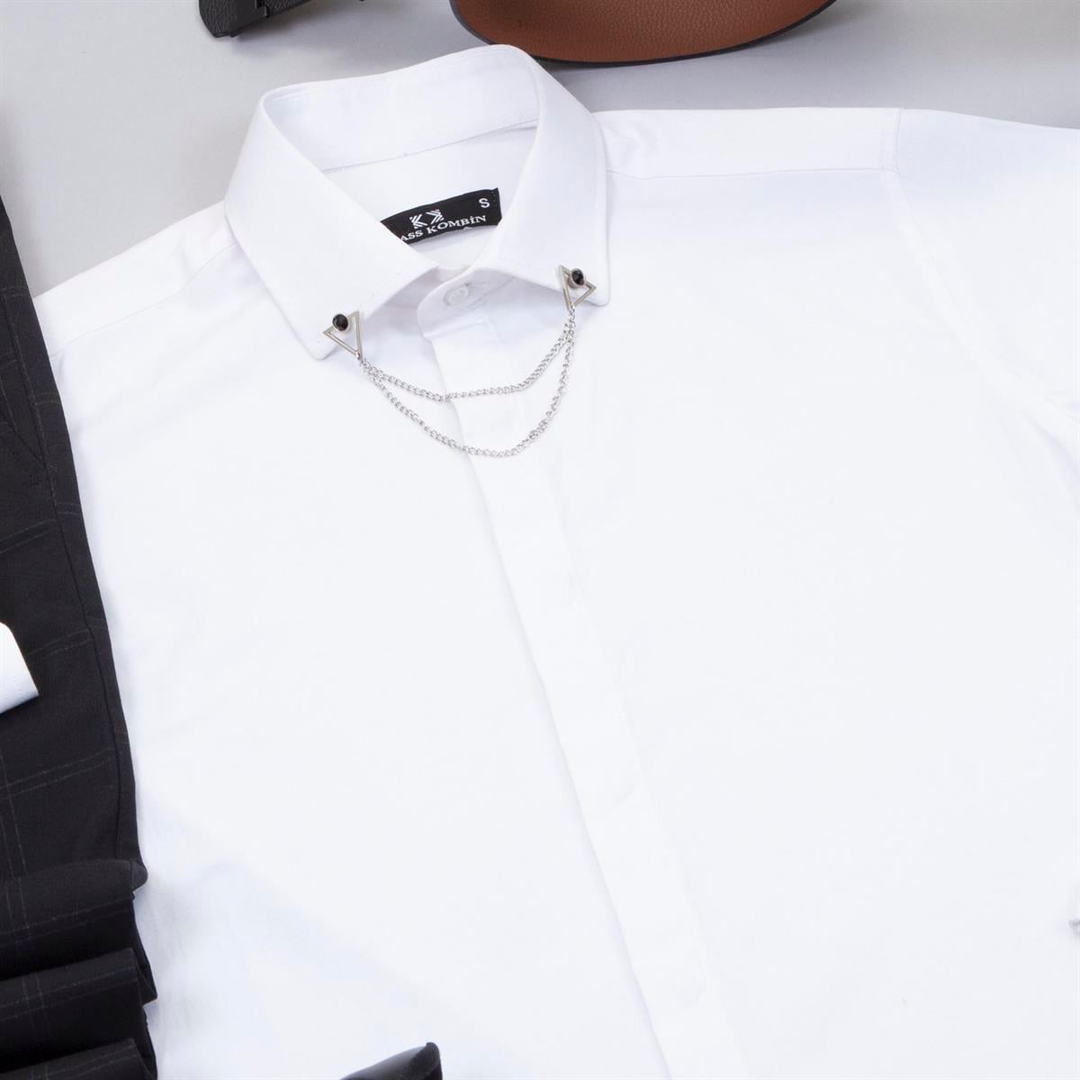 Siyah Ekose Pantolon Beyaz Gömlek Ayakkabı Kombin