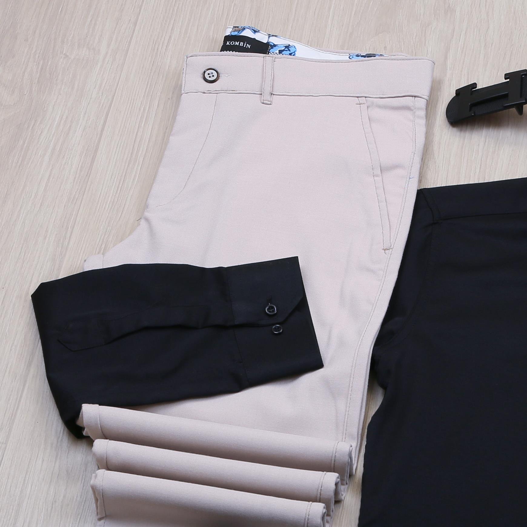 Siyah Gömlek Bej Pantolon Ayakkabı Kombin