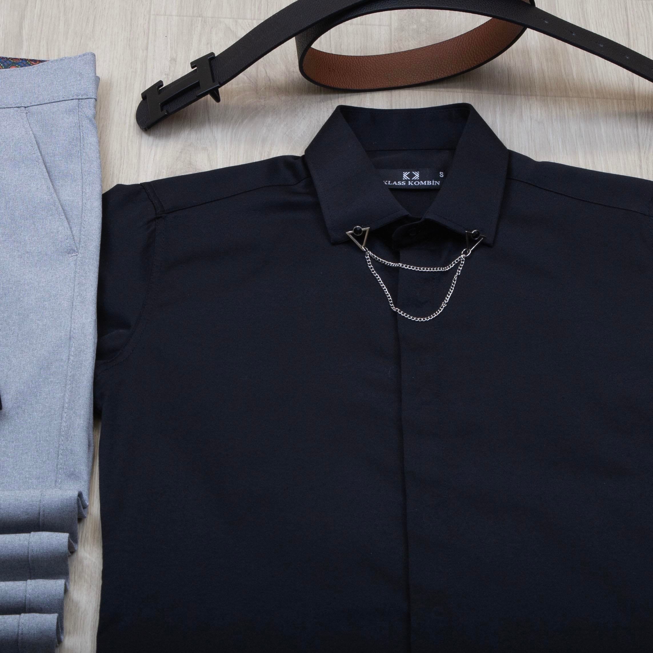 Siyah Gömlek Pantolon Ayakkabı Kombin