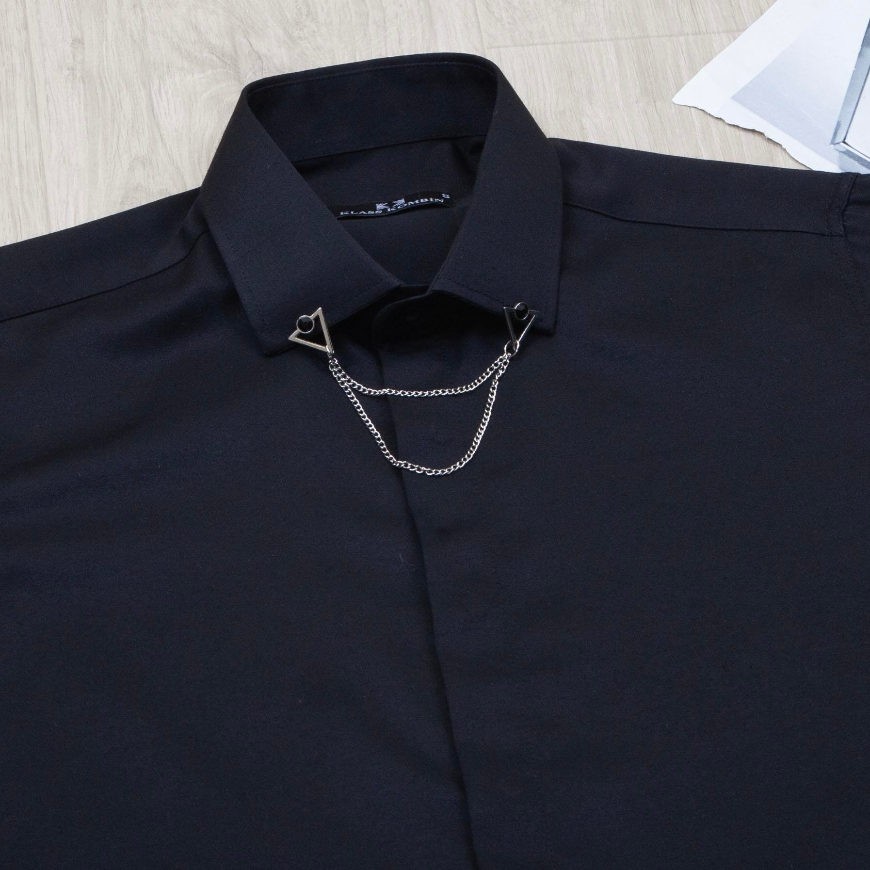 Siyah Gömlek Gri Pantolon Kombin