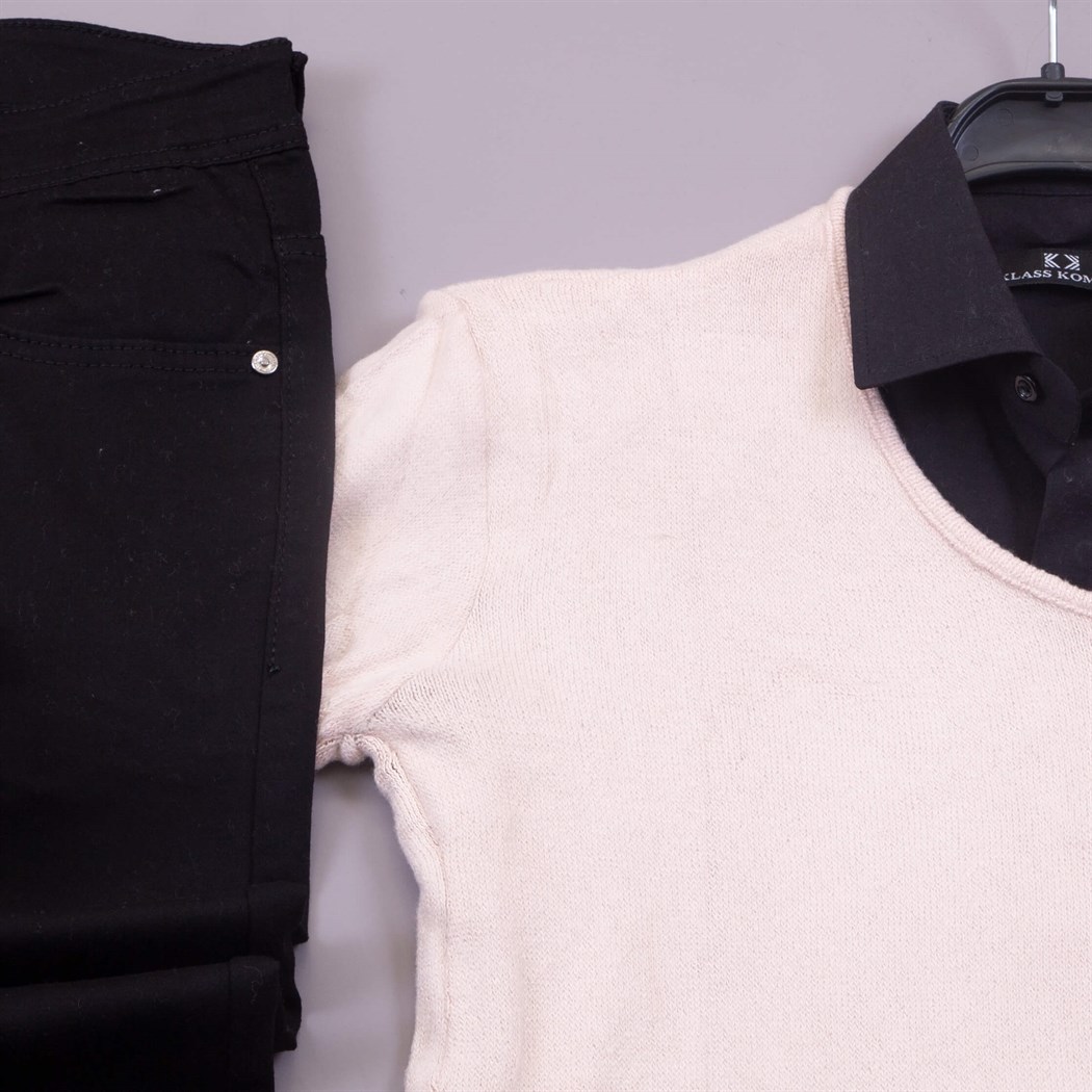 Siyah Gömlek Kazak Pantolon Bot Kombin