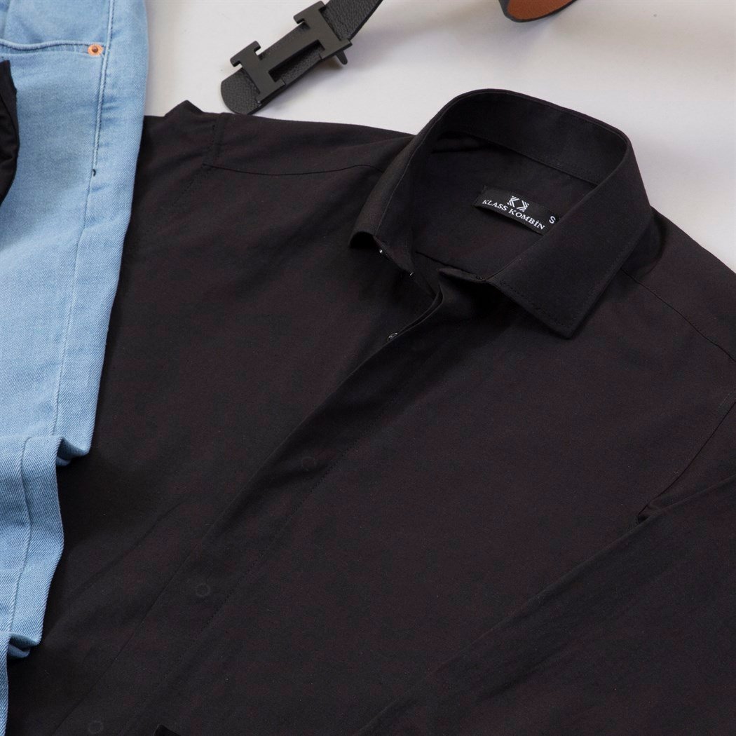 Siyah Gömlek Kot Pantolon Ayakkabı Kombin