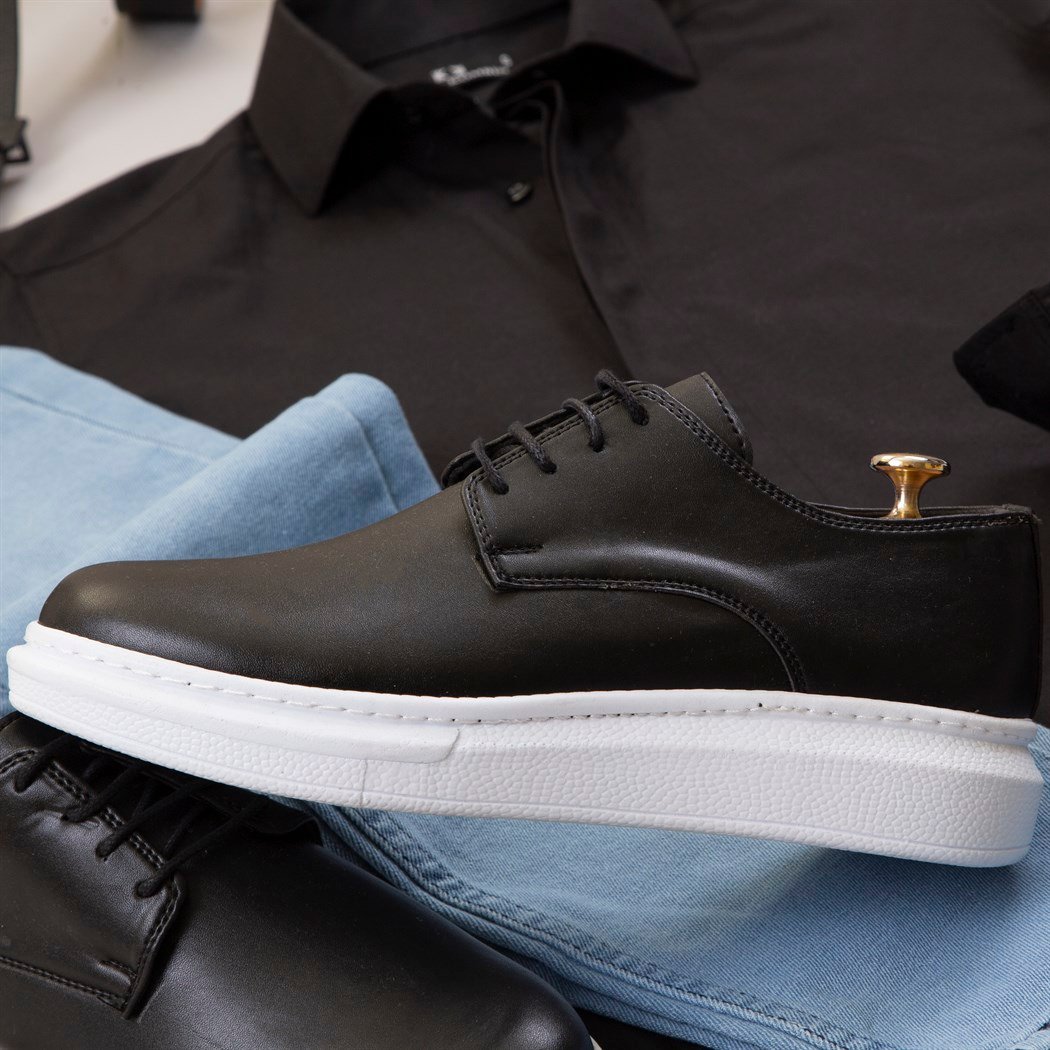 Siyah Gömlek Kot Pantolon Ayakkabı Kombin