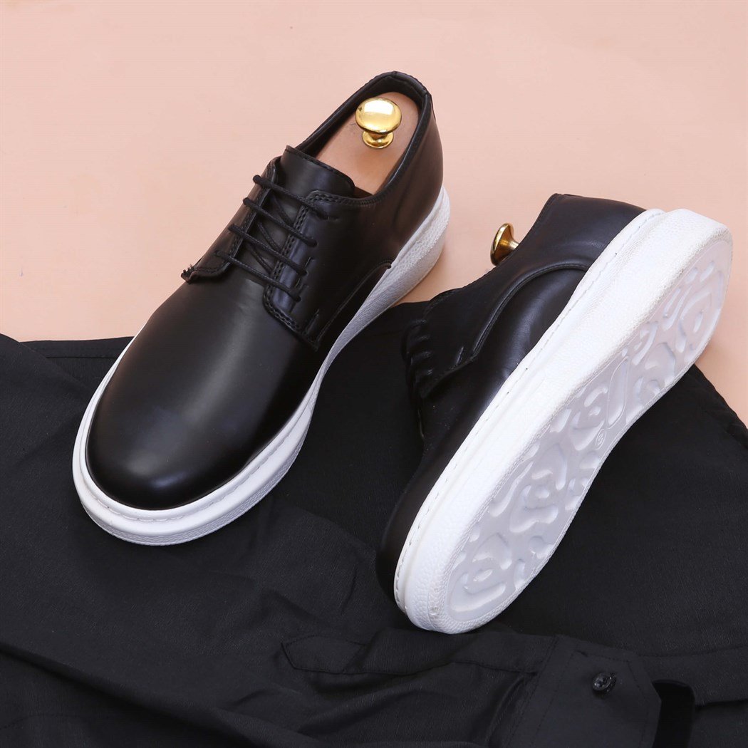 Siyah Gömlek Kumaş Pantolon Klasik Ayakkabı Koımbini 