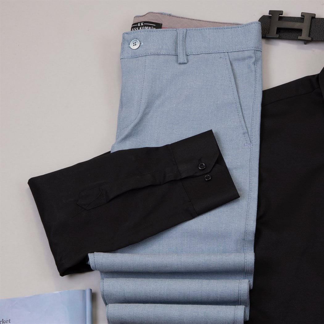 Siyah Gömlek Mavi Pantolon Ayakkabı Kombin