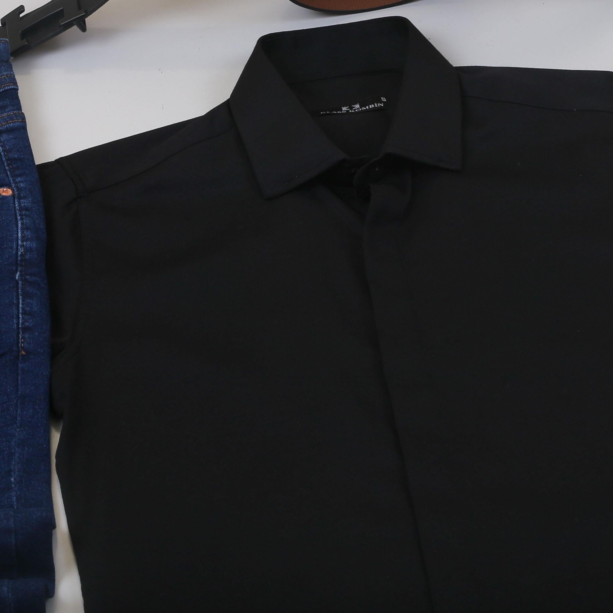 Siyah Gömlek Pantolon Ayakkabı Kombin