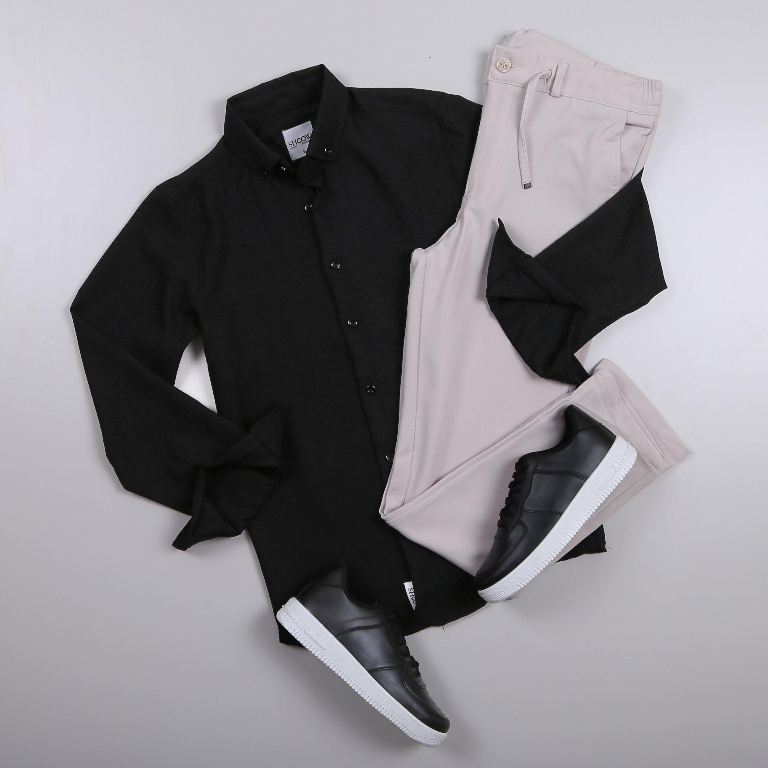 Siyah Gömlek Pantolon Ayakkabı Kombin