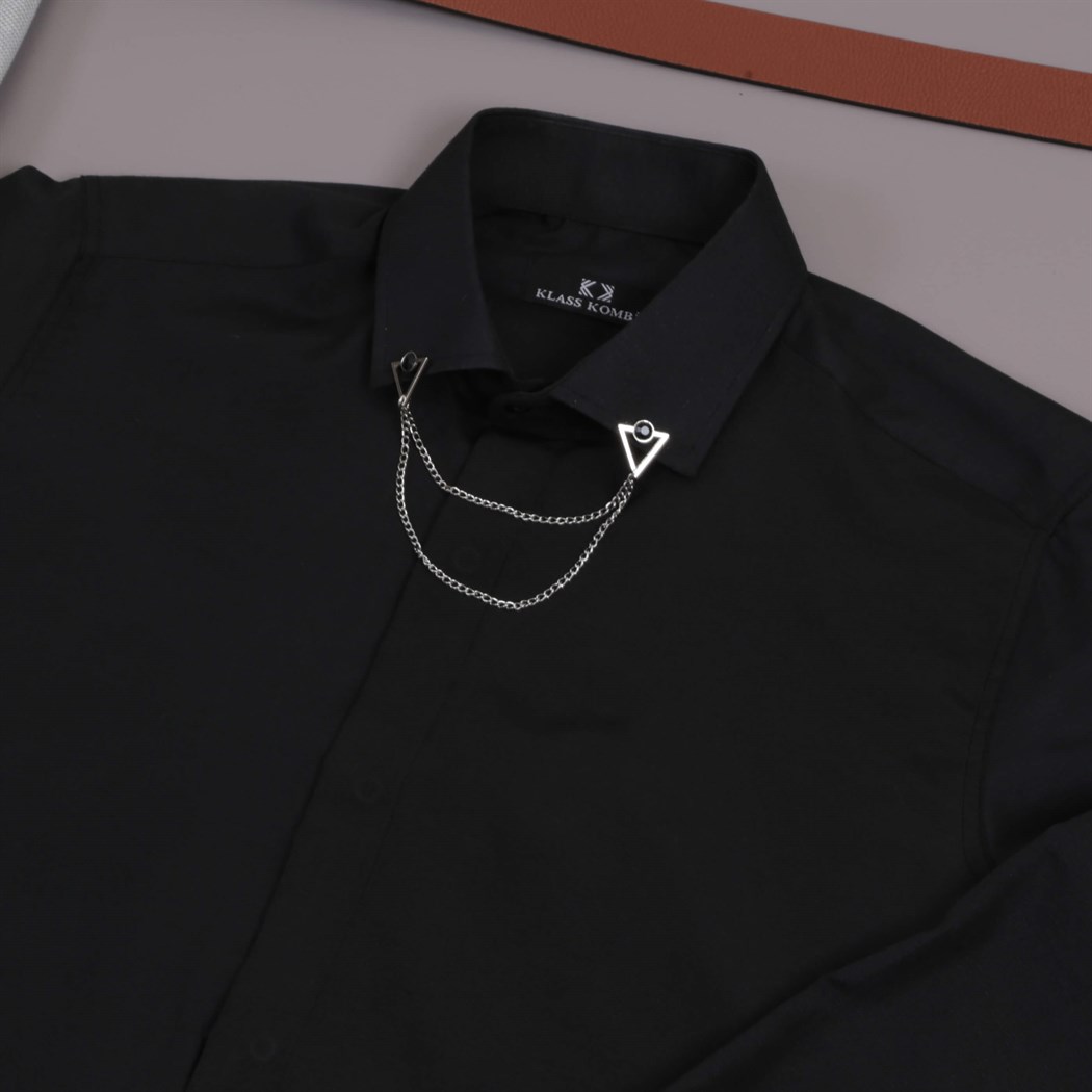 Siyah Gömlek Pantolon Ayakkabı Kombini