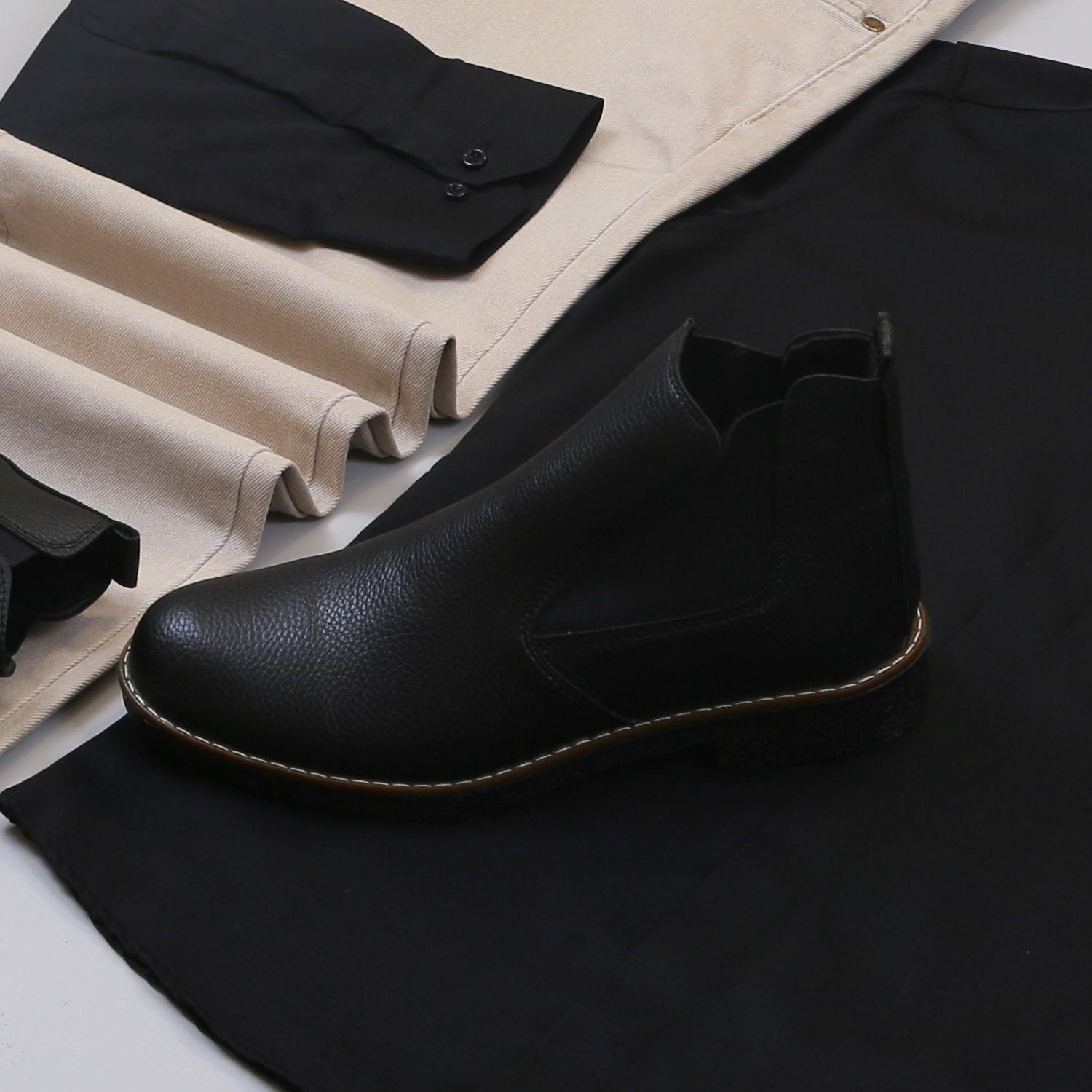 Siyah Gömlek Pantolon Bot Kombin