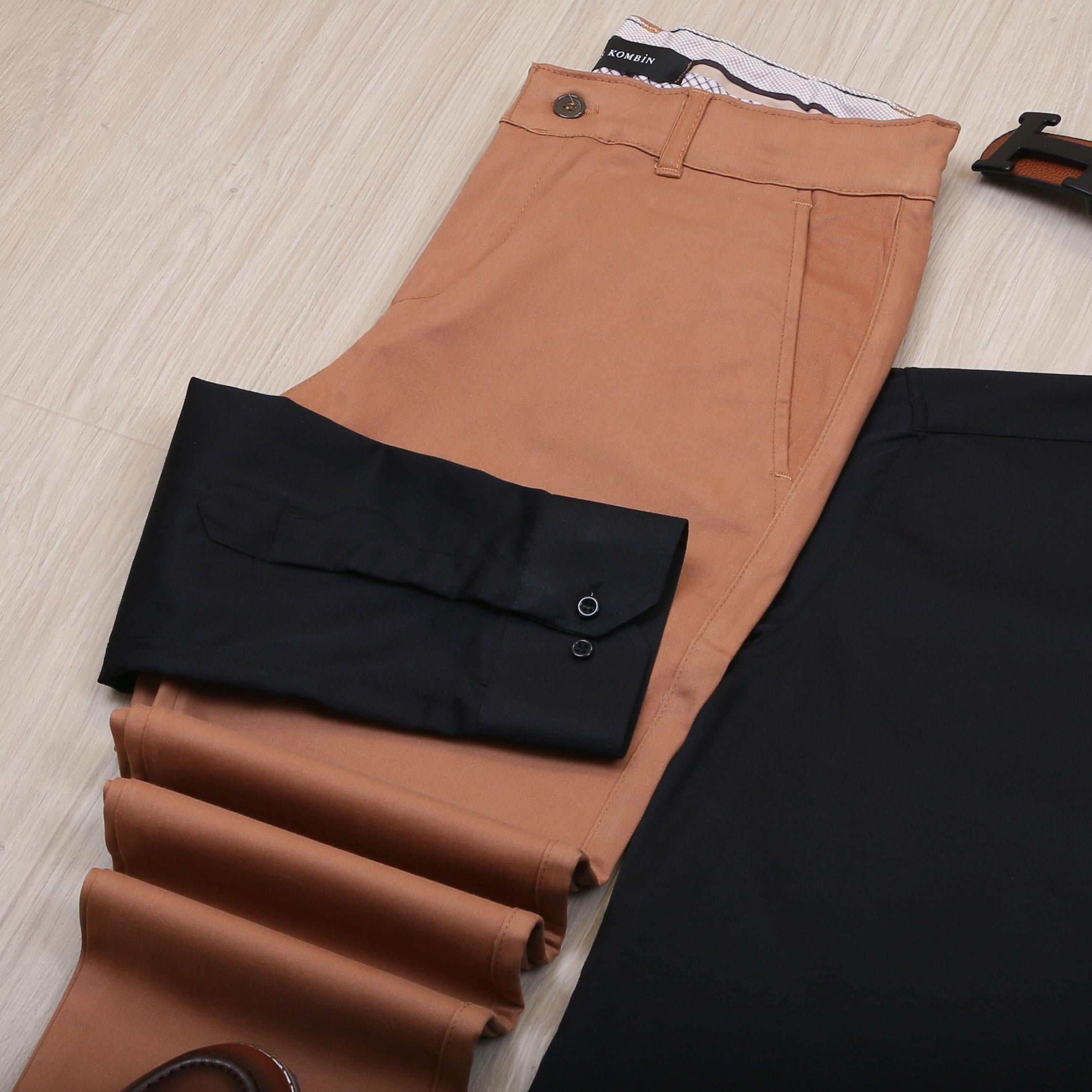 Siyah Gömlek Taba Pantolon Ayakkabı Kombin