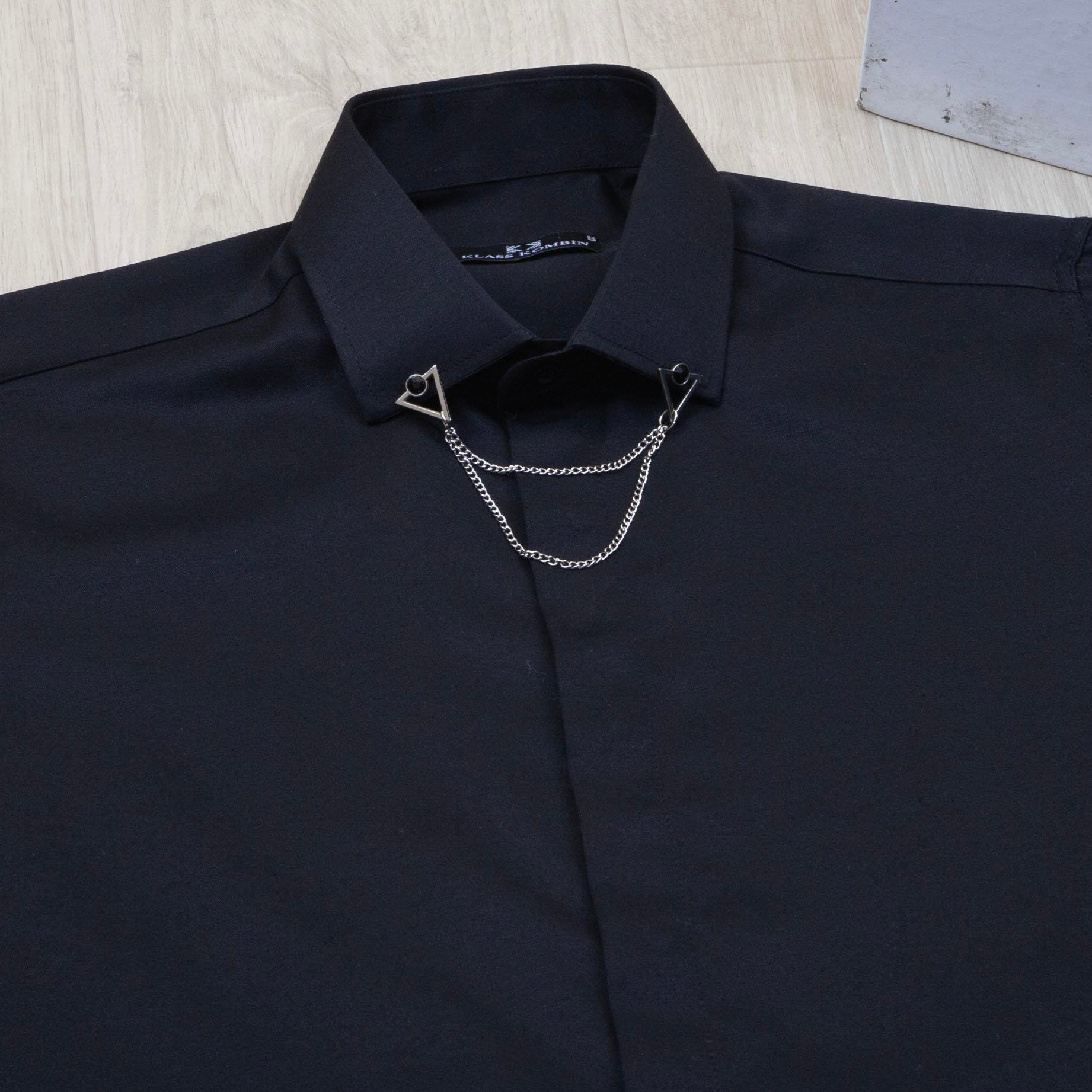 Siyah Gömlek Taba Pantolon Kombin