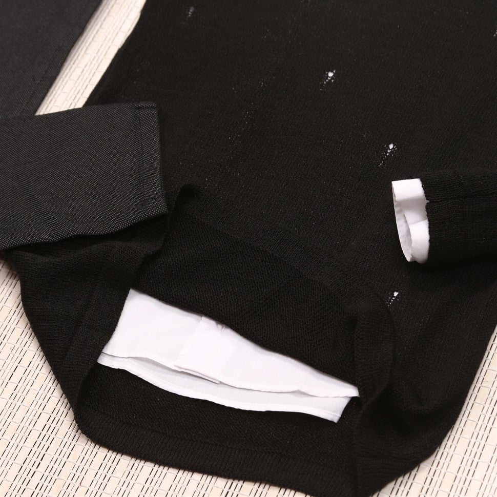 Siyah Kazak Gömlek Kombin