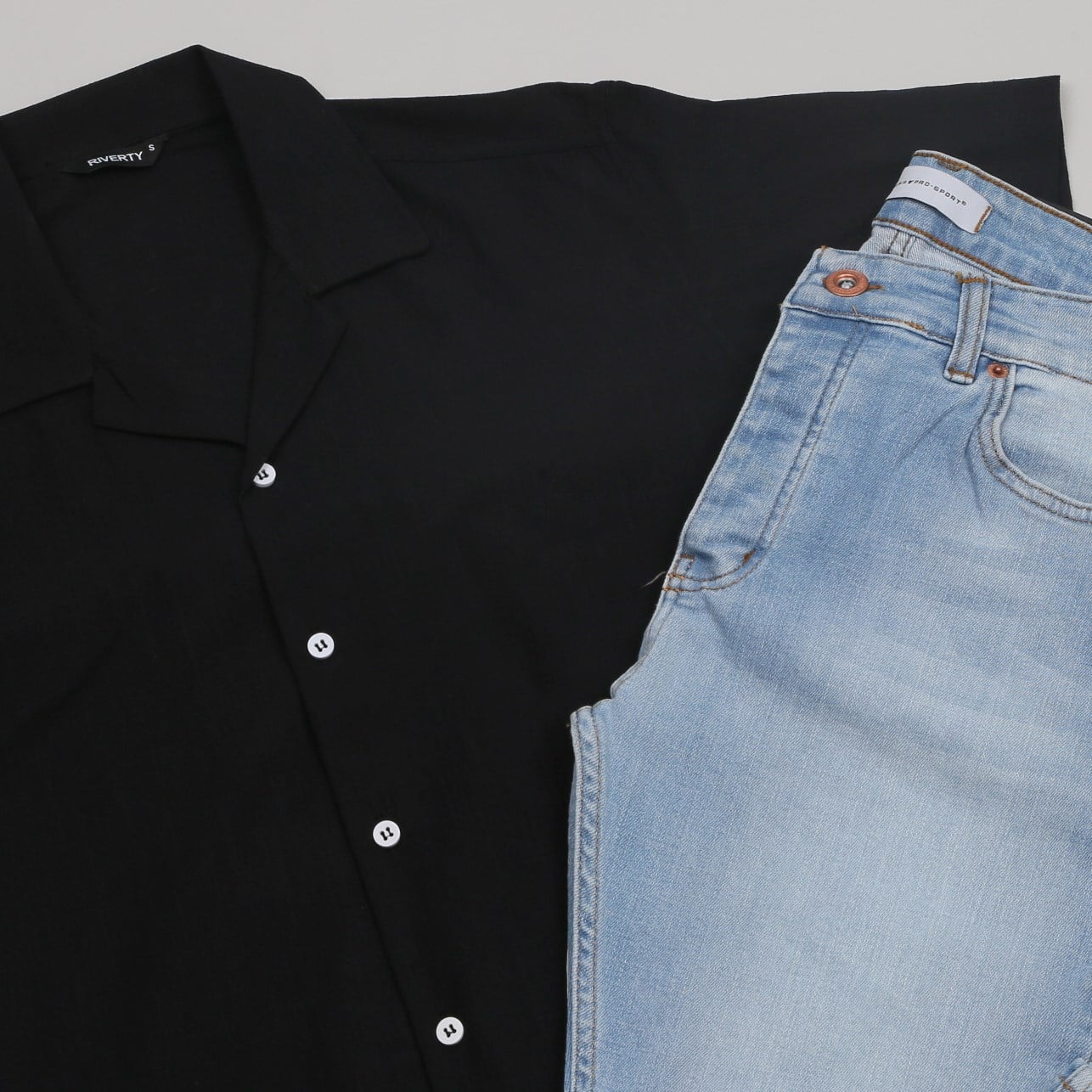 Siyah Kısa Kollu Gömlek Pantolon Kombini Erkek | Slim Fit Şık Günlük Set