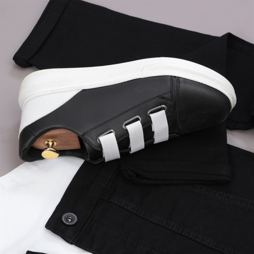 Siyah Kot Ceket Ayakkabı Pantolon Kombini