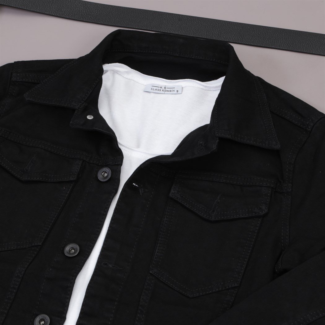 Siyah Kot Ceket Ayakkabı Pantolon Kombini