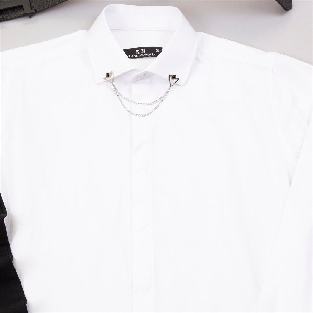 Siyah Kumaş Pantolon Gömlek Ayakkabı Kombin